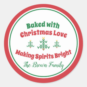 Adesivo Fair Isle Knit Feio Árvore de Natal Doce