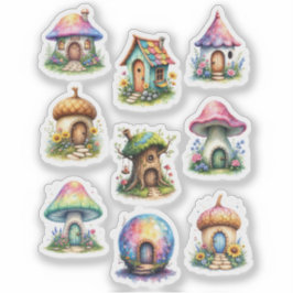Adesivo Fairy Houses Scrapbook Junk Journal Sticker Sheet
