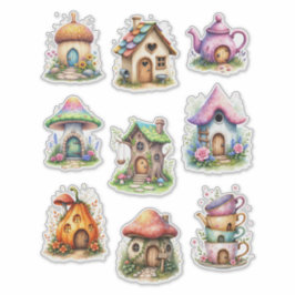 Adesivo Fairy Houses Style #2 Sticker Sheet