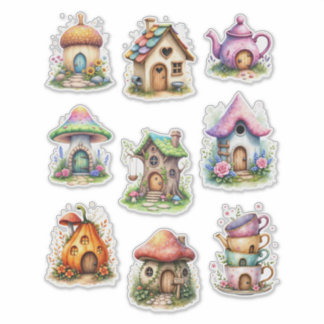 Adesivo Fairy Houses Style #2 Sticker Sheet