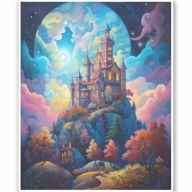 Adesivo Fairy Tale Castle Fantasy Art (Frente)