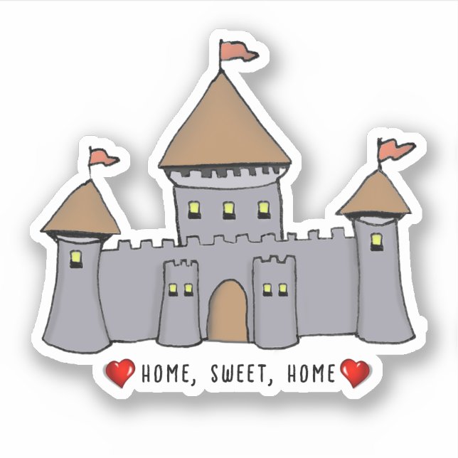 Adesivo Fairytale Castle Sketch (Frente)