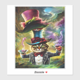 Adesivo Fairytale de fantasia do gato macabro do gato antr