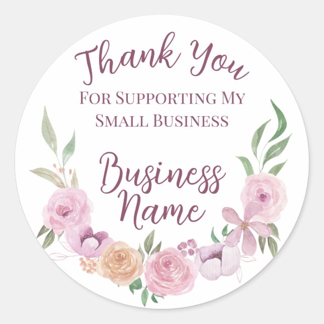 Adesivo Fairytale Floral Small Business Stickers (Frente)