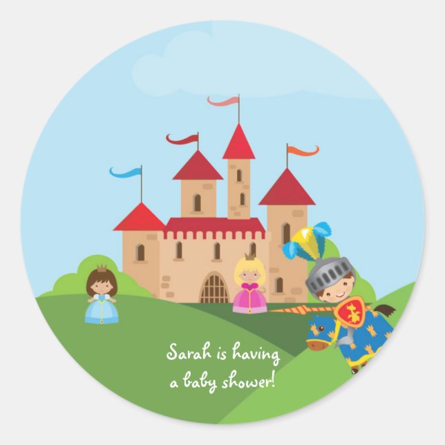 Adesivo Fairytale Princess Birthday Baby Envelope Sticker (Frente)