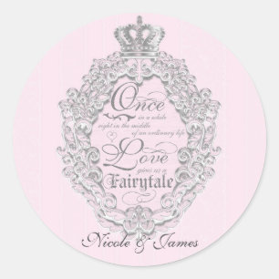 Adesivo Fairytale Vintage Princesa de Casamento Rosa Stick