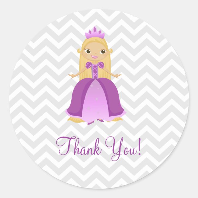 Adesivo Fairytalle Purple Princess Obrigado Stickers (Frente)