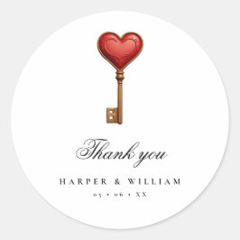 Adesivo Fairytalt, obrigado de casamento do coração