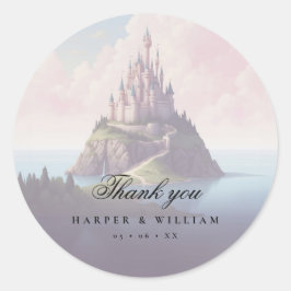 Adesivo Fairytalte, obrigado de casamento do Castelo