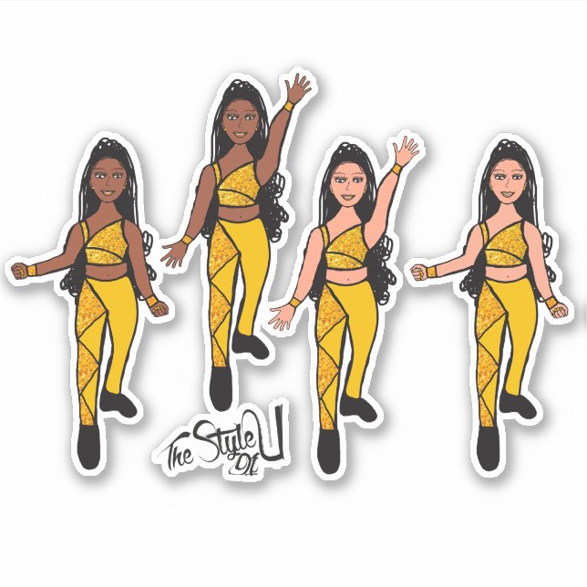 Adesivo Faísca de triângulo Dourado duplo (Frente)