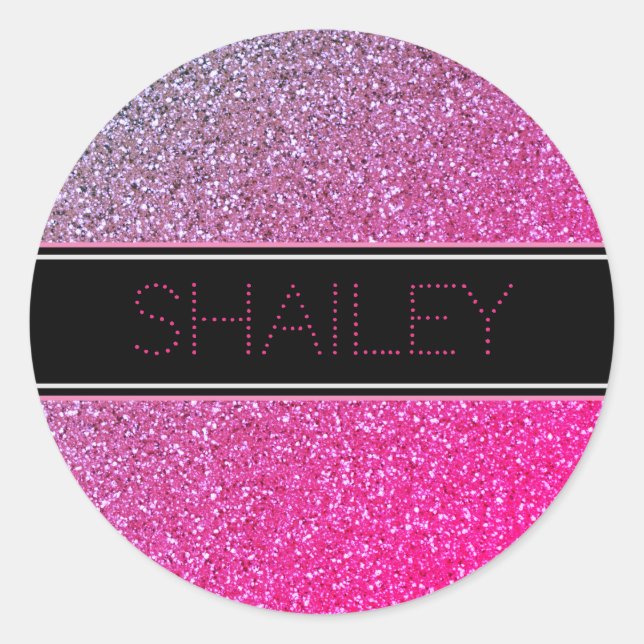 Adesivo Faíscas Rosa ou Selo de Envelope (Frente)