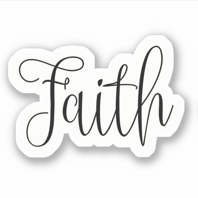 Adesivo Faith bold script (Frente)