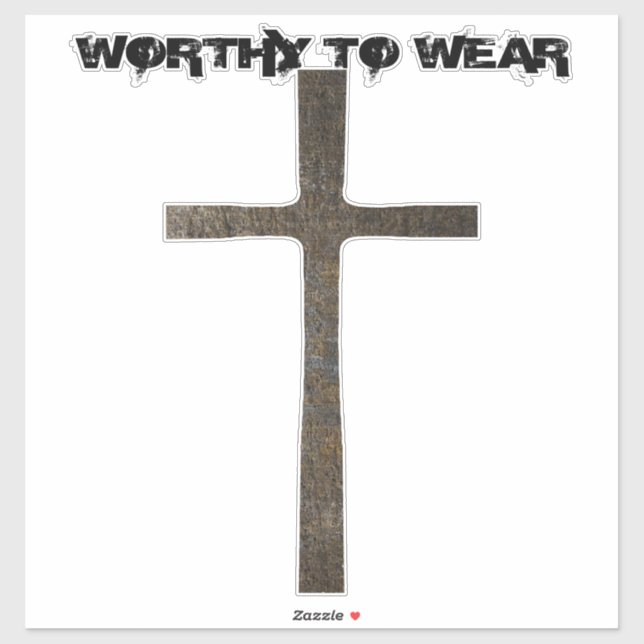 Adesivo Faith Cross Armor - Digno De Vestir (Folha)