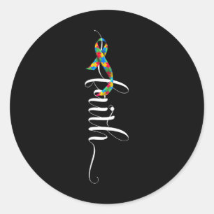 Adesivo Faith Cross Autism Awarness Quebra-cabeça