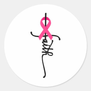 Adesivo Faith Cross Warrior Survivor Friso Rosa