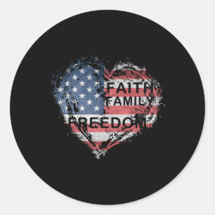 Adesivo Faith Family Farming Freedom American Flag 4º