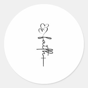 Adesivo Faith Hearts & Cross Christian Faith Design