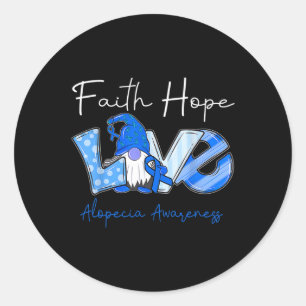 Adesivo Faith Hope ama Alopecia Consciência 3