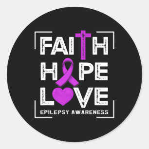 Adesivo Faith Hope ama Consciência da Epilepsia