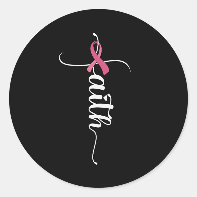 Adesivo Faith Hope ama Consciência do Cancer da Mama Crist (Frente)