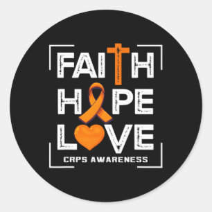 Adesivo Faith Hope ama Consciência do Crps