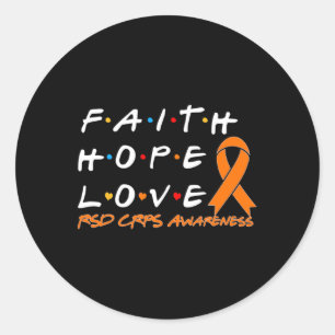 Adesivo Faith Hope ama Consciência Do Rsd Crps
