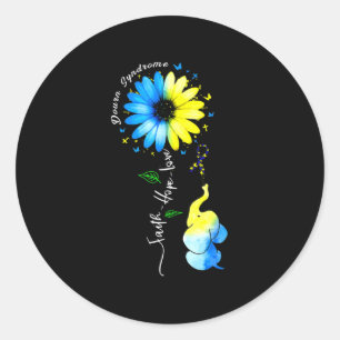 Adesivo Faith Hope ama Conscientização da Síndrome de Down