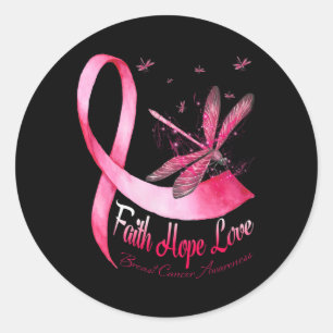 Adesivo Faith Hope ama Dragonfly Cancer Sensibilização