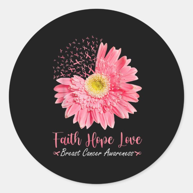 Adesivo Faith Hope ama Friso Rosa Friso Daisy Girassóis Br (Frente)