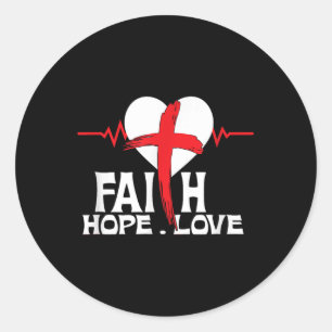 Adesivo Faith Hope ama Jesus Cristo Natal Cristão