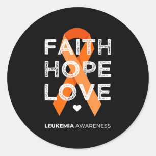 Adesivo Faith Hope ama Laranja Fita Leucemia Aw