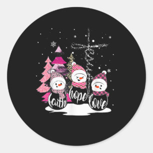 Adesivo Faith Hope ama Snowman Jesus Xmas Tree Christian
