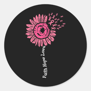 Adesivo Faith Hope Amor Nós Vestimos Cancer de Fita Rosa