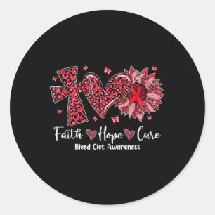Adesivo Faith Hope Cure Sunflower Leopardo Sangue Clot