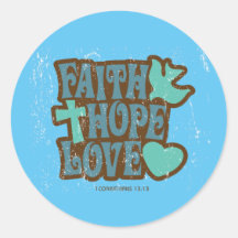 Faith Hope e Love Sticker