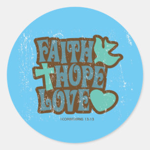 Adesivo Faith Hope e Love Sticker