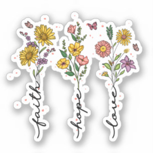 Adesivo Faith-Hope-Love