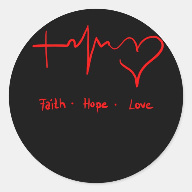 Adesivo Faith Hope Love (Frente)