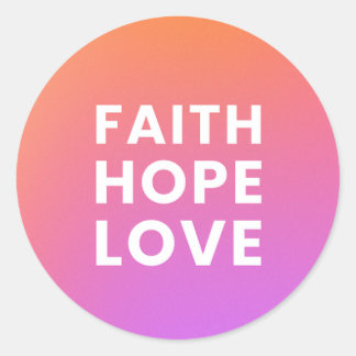 Adesivo Faith Hope Love