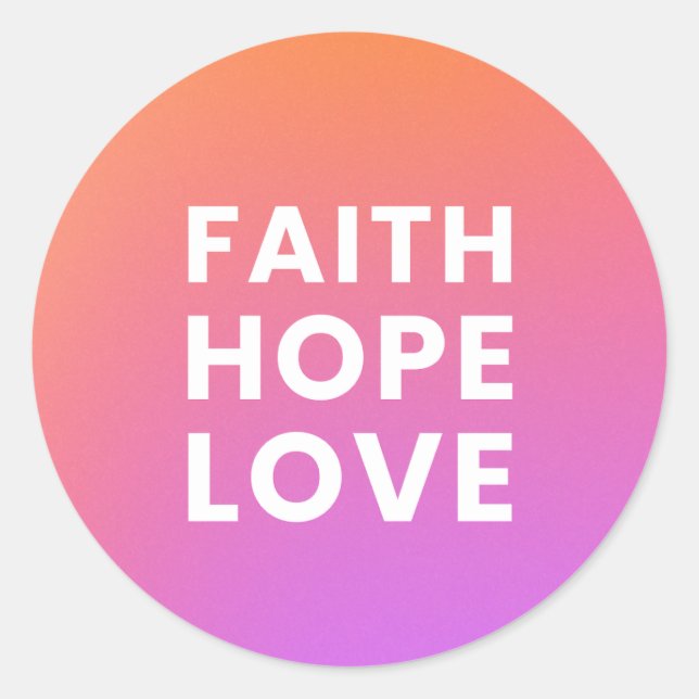 Adesivo Faith Hope Love (Frente)