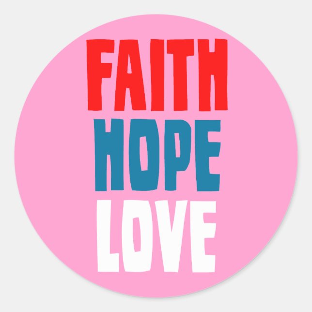 Adesivo Faith Hope Love (Frente)