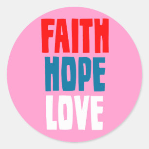 Adesivo Faith Hope Love