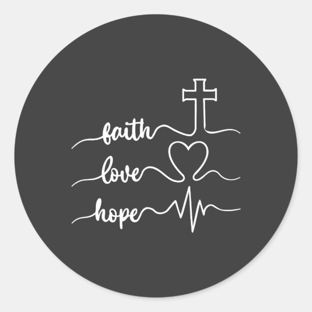 Adesivo Faith Hope Love (Frente)