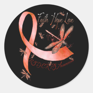 Adesivo Faith Hope Love Dragonfly Rsd Crps Consciência