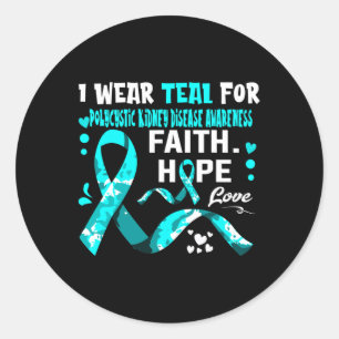 Adesivo Faith Hope Love Eu Visto Teto Para Rim Policístico
