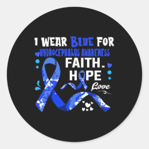 Adesivo Faith Hope Love I Veste Blue For Hydrocephalus Awa