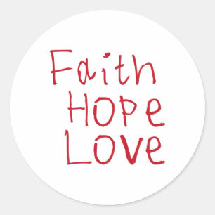 Adesivo Faith Hope Love Sticker
