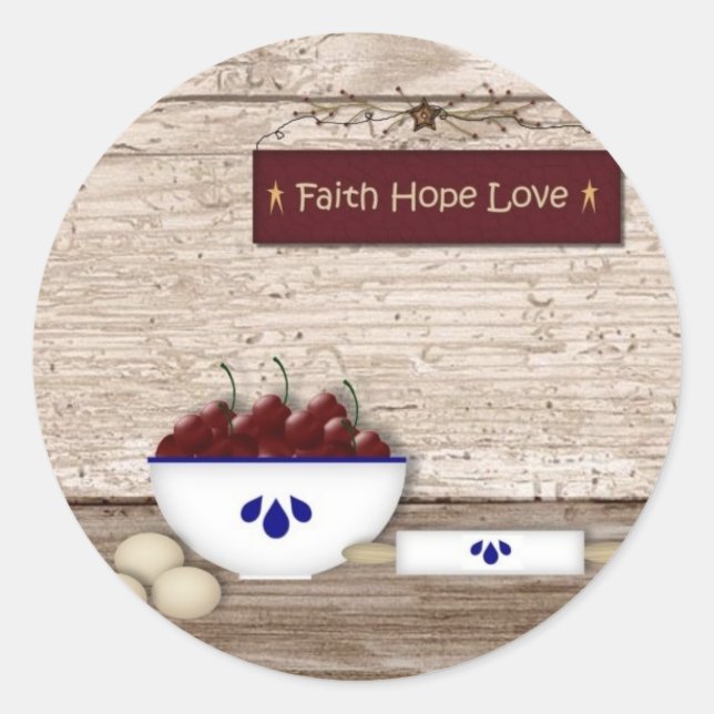 Adesivo Faith Hope Love Sticker (Frente)