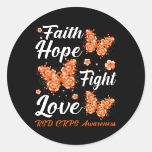 Adesivo Faith Hope luta pelo amor pelo Rsd Crps consciênci