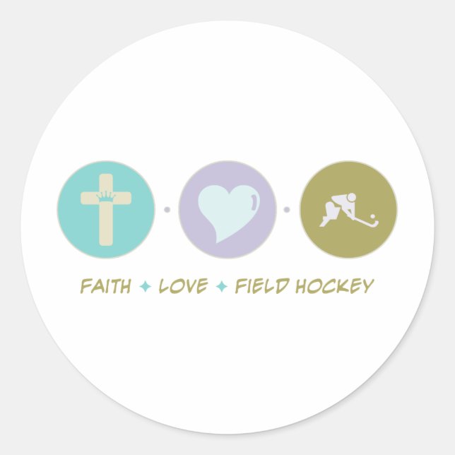 Adesivo Faith Love Field Hockey (Frente)